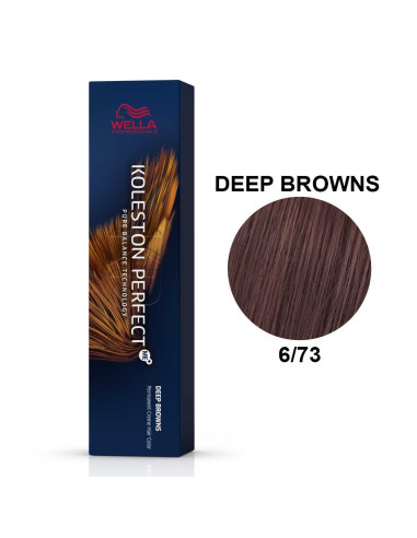 Koleston Perfect ME+ Castanhos Profundos 6/73 Louro Escuro Marron Dourado 60ml - Wella Professionals Wella Koleston Perfect