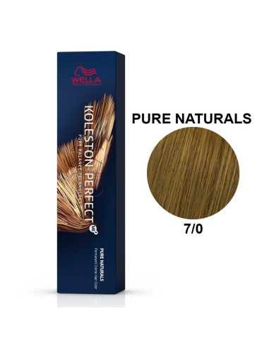 Koleston Perfect ME+ Naturais Puros 7/0 Louro Médio Natural 60ml - Wella Professionals Wella Koleston Perfect