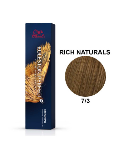 Koleston Perfect ME+ Naturais Ricos 7/3 Louro Médio Dourado 60ml - Wella Professionals Wella Koleston Perfect