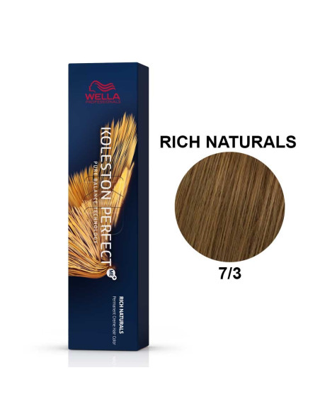 Koleston Perfect ME+ Naturais Ricos 7/3 Louro Médio Dourado 60ml - Wella Professionals Wella Koleston Perfect