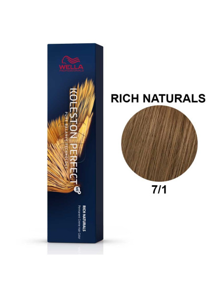 Wella Koleston Perfect ME+ naturales intensos 7/1 rubio medio ceniza 60 ml