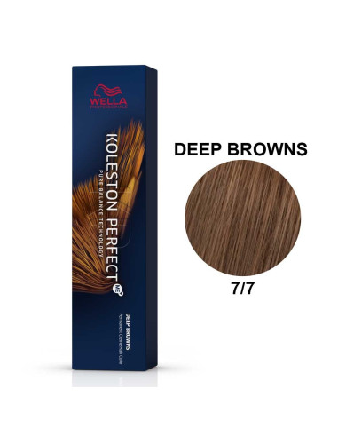 Koleston Perfect ME+ Castanhos Profundos 7/7 Louro Médio Marron 60ml - Wella Professionals Wella Koleston Perfect