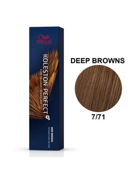 Koleston Perfect ME+ Castanhos Profundos 7/71 Louro Médio Marron Cinza 60ml - Wella Professionals Wella Koleston Perfect