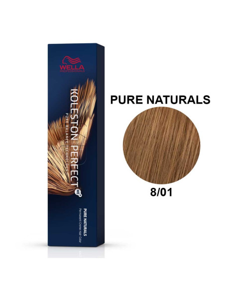 Koleston Perfect ME+ Naturais Puros 8/01 Louro Claro Natural Cinza 60ml - Wella Professionals Wella Koleston Perfect