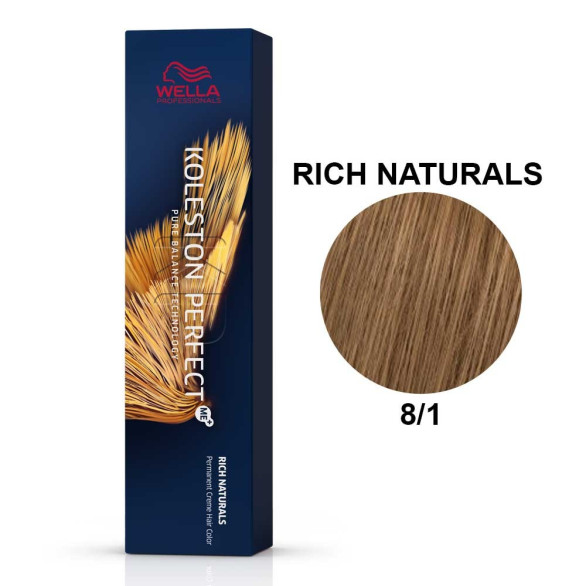 Wella Koleston Perfect ME+ naturales intensos 8/1 rubio claro ceniza 60 ml