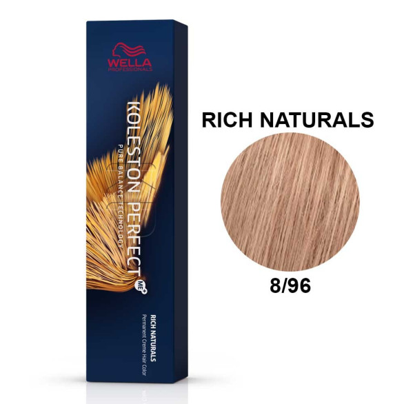 Wella Koleston Perfect ME+ naturales intensos 8/96 rubio claro cendré violeta 60 ml
