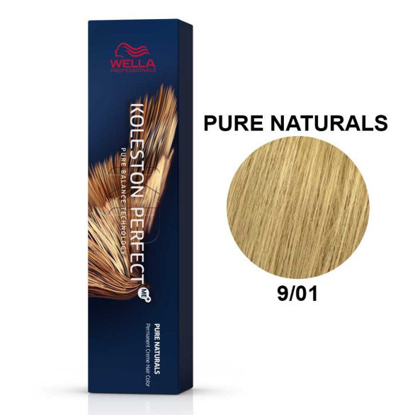 Wella Koleston Perfect ME+ naturales puros 9/01 rubio muy claro natural ceniza 60 ml