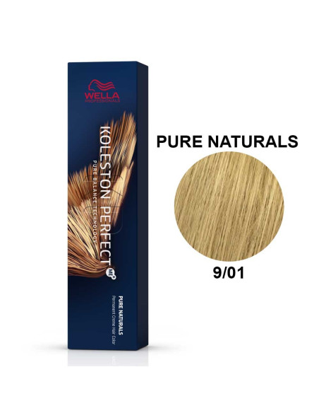 Wella Koleston Perfect ME+ naturales puros 9/01 rubio muy claro natural ceniza 60 ml