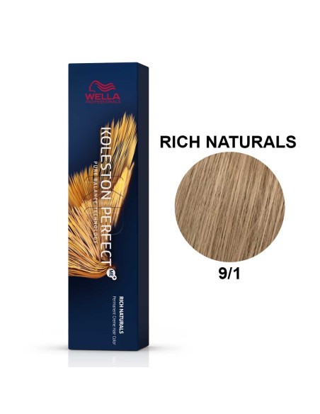 Wella Koleston Perfect ME+ naturales intensos 9/1 rubio muy claro ceniza 60 ml