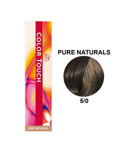 Color Touch Naturais Puros 5/0 Castanho Claro Natural 60ml - Wella Professionals Colour Touch