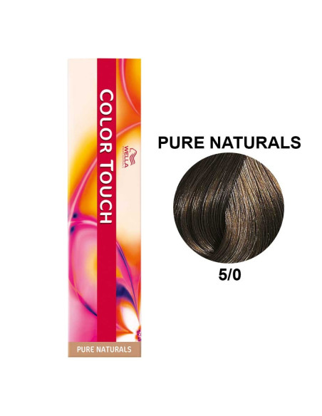 Color Touch Naturais Puros 5/0 Castanho Claro Natural 60ml - Wella Professionals Colour Touch