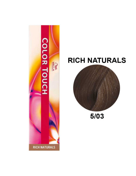 Color Touch Naturais Ricos 5/37 Castanho Claro Dourado Marron 60ml - Wella Professionals Colour Touch