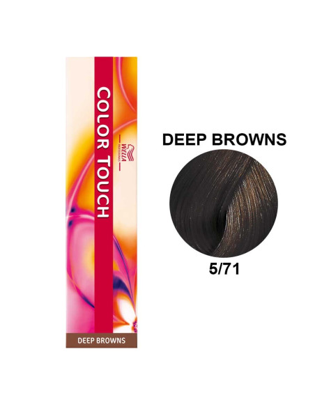 Color Touch Castanhos Profundos 5/71 Castanho Claro Marron Cinza 60ml - Wella Professionals Colour Touch