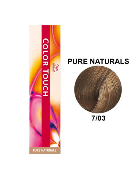 Color Touch Naturais Puros 7/03 Louro Médio Natural Dourado 60ml - Wella Professionals Colour Touch