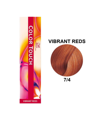 Color Touch Vermelhos Vibrantes 7/4 Louro Médio Cobre 60ml - Wella Professionals Colour Touch