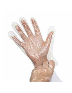Guantes desechables de plástico, 100 unidades