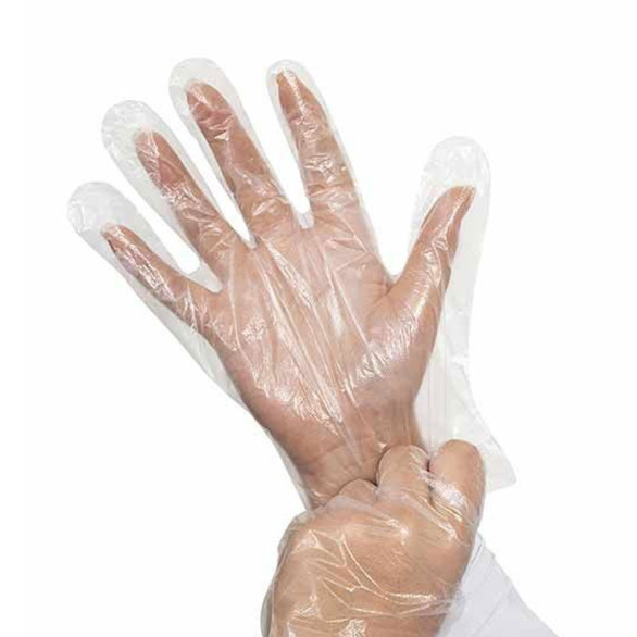 Guantes desechables de plástico, 100 unidades