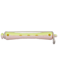 12 Bigoudis Rosa/Amarelo - 8mm / 70mm Rolos | Bigoudis 