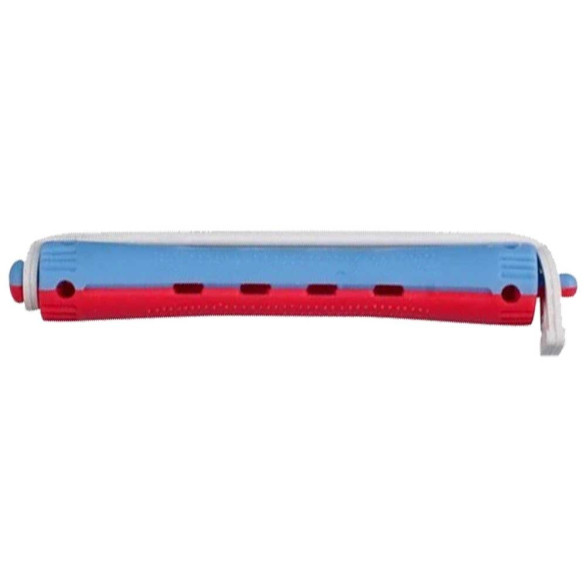 Bigudíes rojo/azul 11 × 91 mm, 12 unidades
