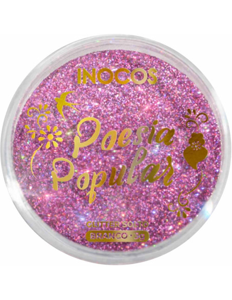 Pó Glitter Solto 2 em 1 Poesia Popular INOCOS INOCOS Nail Art