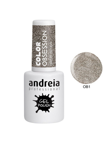 Verniz Gel Andreia OB1 Glitter Champagne - Coleção Color Obsession