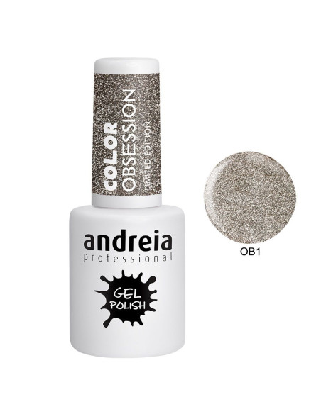 Verniz Gel Andreia OB1 Glitter Champagne - Coleção Color Obsession