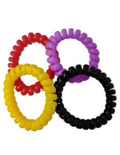 Gomas de pelo de colores, 4 unidades