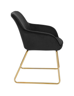 Cadeira de Manicure em Veludo Preto – Conforto Ergonómico com Design Sofisticado 2