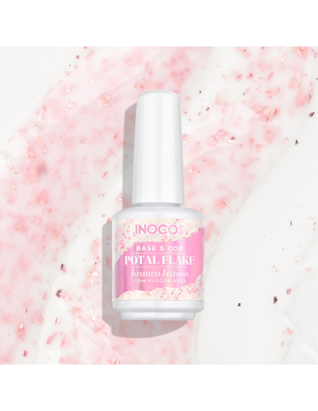 Potal Flakes Branco Leitoso com Flocos Rosa 15ml - INOCOS INOCOS Complementos