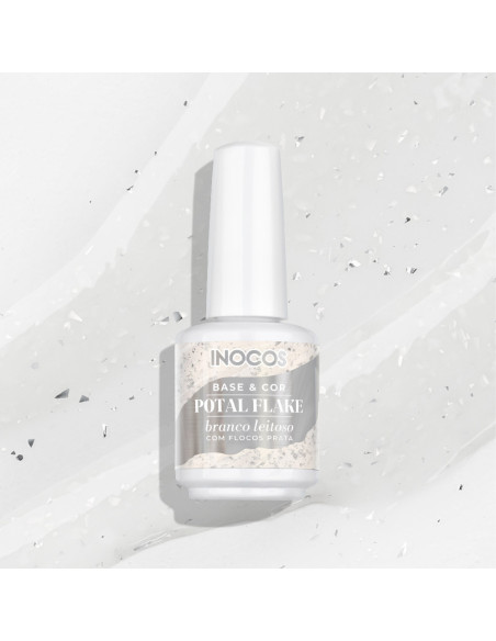 Potal Flakes Branco Leitoso com Flocos Prata 15ml - INOCOS INOCOS Complementos