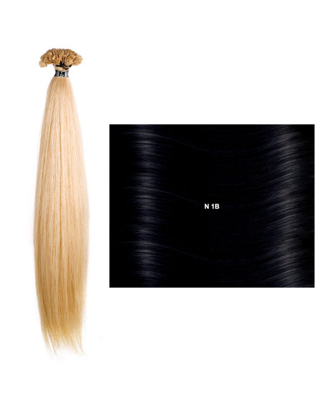 SHE extensiones lisas LC de queratina 35/40 cm, 10 piezas