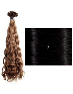 SHE extensiones onduladas M de queratina 55/60 cm, 10 piezas