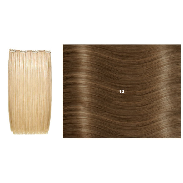 SHE extensiones lisas con clip 50/55 cm, 100 g
