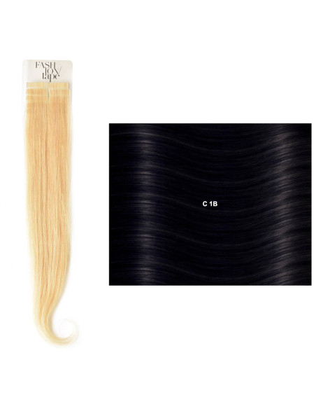 Extensõe  lisas (cm40/45) com adesivo cores naturais SHE | DESC Extensões de Cabelo