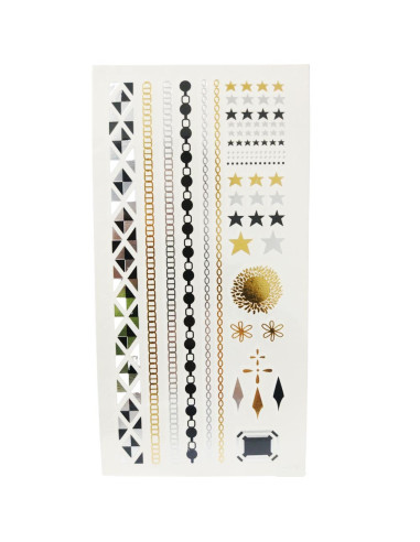 Tatuagem temporária nº42 Dourado Promoções