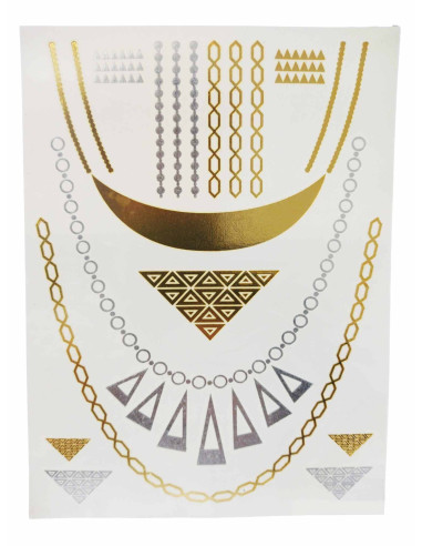 Tatuagem temporária nº69 Dourado Promoções