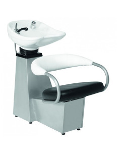 Lavacabezas W1 con lavabo blanco