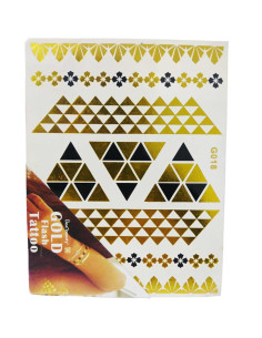 Pack 5 Tatuagem temporária nº01 Dourado Maquilhagem Outlet 2