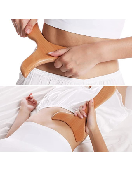 Pala Gua Sha de madera para maderoterapia