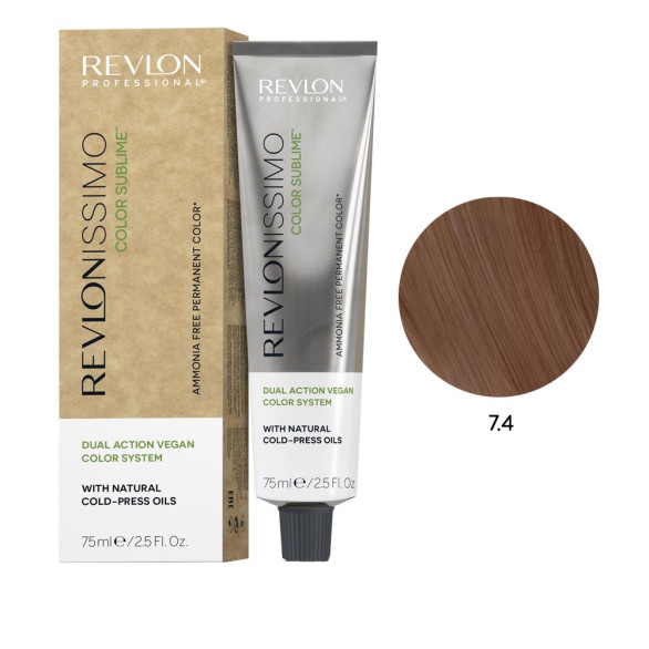 Revlonissimo Color Sublime 7.4 rubio medio cobrizo 75 ml