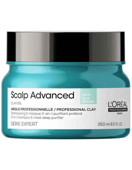 Máscara e Shampoo L'Oreal Serie Expert Scalp Advanced Argila Anti-Oleosidade 250ml Scalp L'Oreal