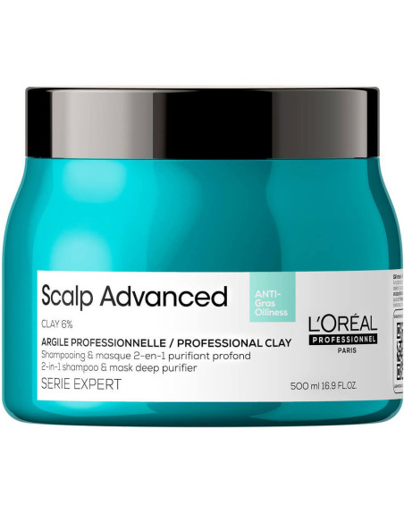 Máscara e Shampoo L'Oreal Serie Expert Scalp Advanced Argila Anti-Oleosidade 500ml Scalp L'Oreal