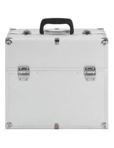 Maletín de maquillaje de aluminio Compact, 38 × 27 × 20 cm