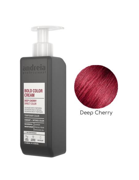 Coloração Cabelo  Andreia Profissional Cereja Profunda Cor Temporária Vegan 200ml Tinta para Cabelo Temporaria gama Direct Color