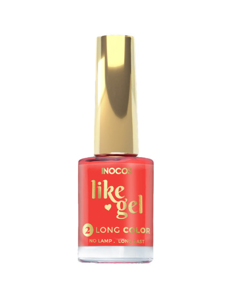 Verniz Like Gel INOCOS 176 Laranja Brasa 11ml INOCOS Verniz Like Gel 