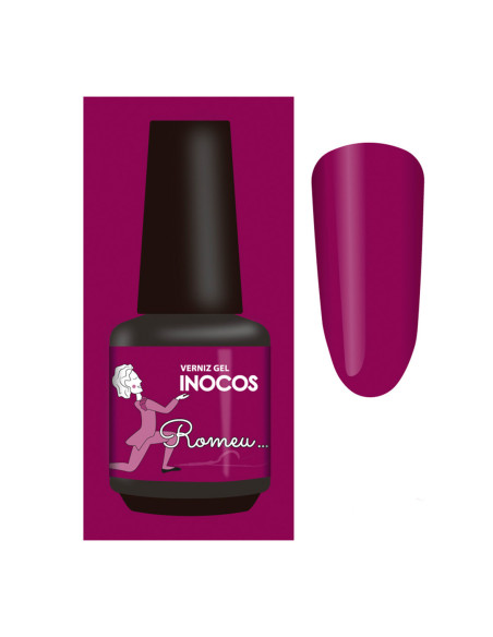 Verniz Gel Rosa Ameixa Romeu 15ml - Coleção Bailados da Maria Inocos INOCOS Verniz Gel