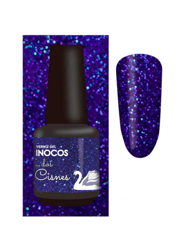 Verniz Gel Azul Violeta Cisnes 15ml - Coleção Bailados da Maria Inocos INOCOS Verniz Gel