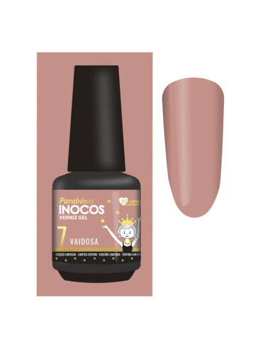 Vaidosa 15ml Nude Pêssego - Coleção Parabéns INOCOS INOCOS Verniz Gel