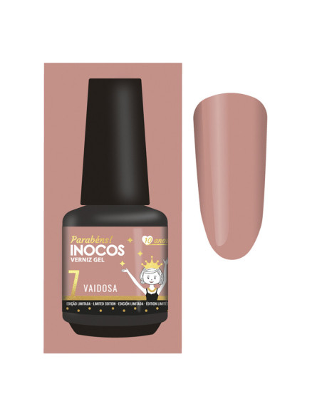 Vaidosa 15ml Nude Pêssego - Coleção Parabéns INOCOS INOCOS Verniz Gel