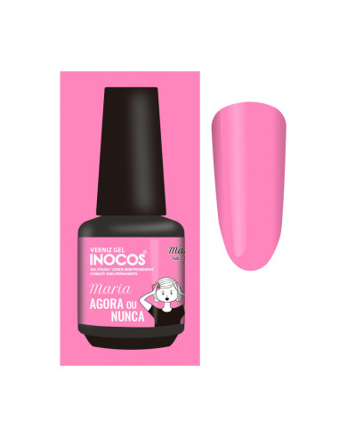 Verniz Gel Rosa Menina Neon Maria Agora ou Nunca 15ml Maria na TV INOCOS INOCOS Verniz Gel